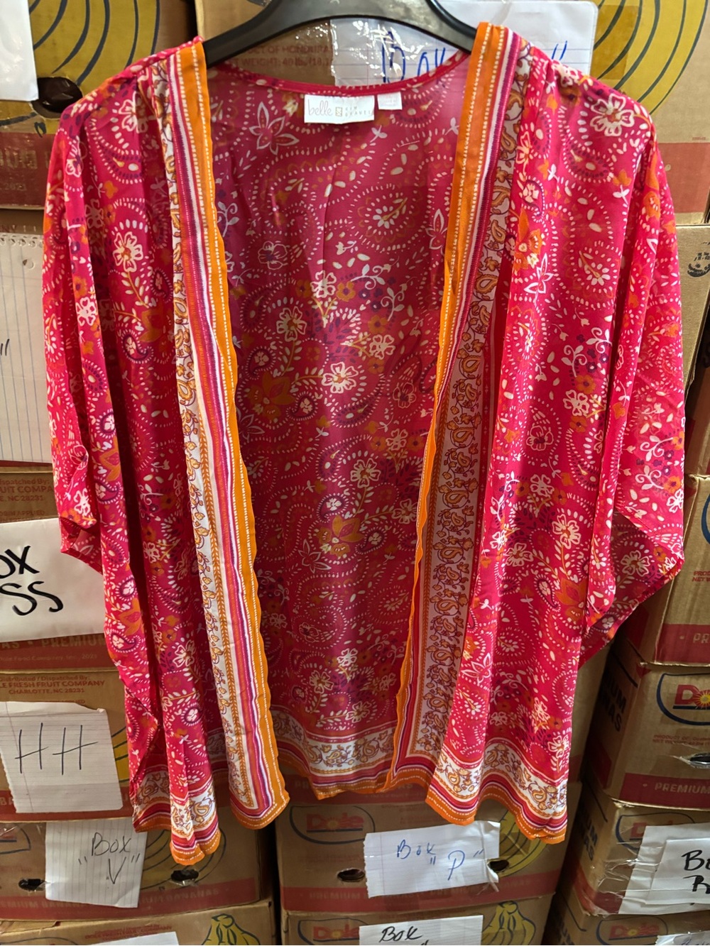 Belle by Kim gravel xl a frame kimono pink bright flowy luxury Beachy vacation